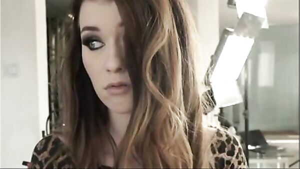 Misha Cross Anal Scene: Leopard Print and Thigh-Highs