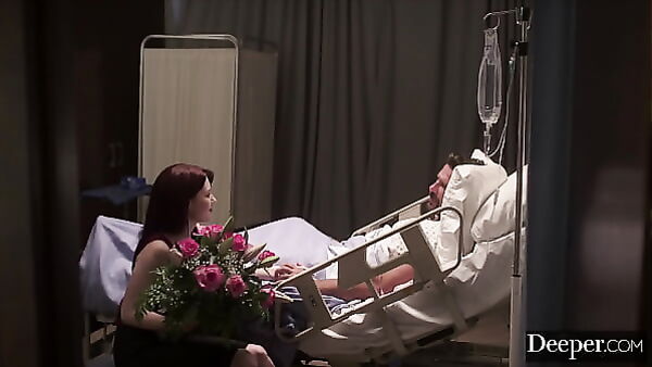Naughty Nurse: Kenzie Anne Rides Her Patient in Red
