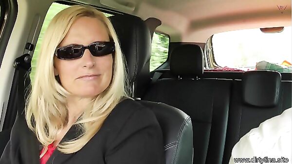 Blonde Secretary: Lunch-Break Blowjob in the Woods