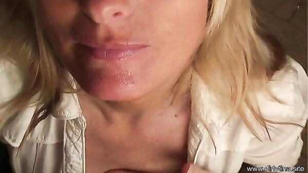 Blonde Secretary: Lunch-Break Blowjob in the Woods
