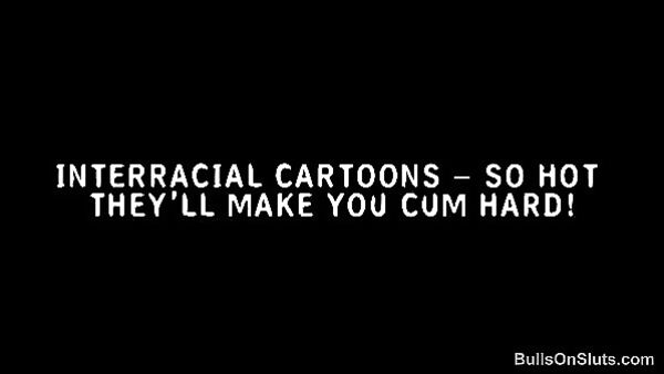 Cartoon Interracial Blowjob: BBC Worship