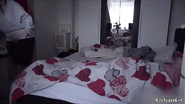 Big Ass Girlfriend Wakes Him Up and Rides His Cock