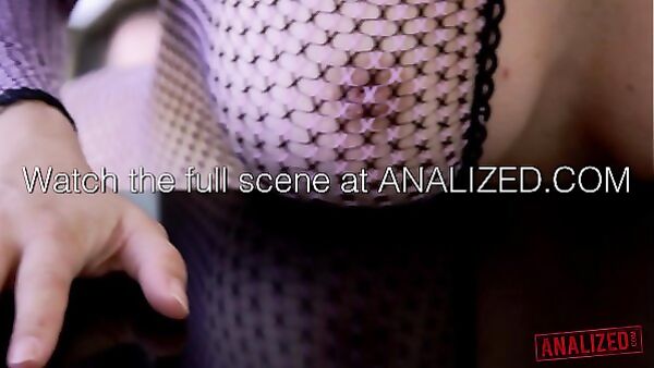 Krissy Lynn Takes a Hard Anal Pounding in Fishnet