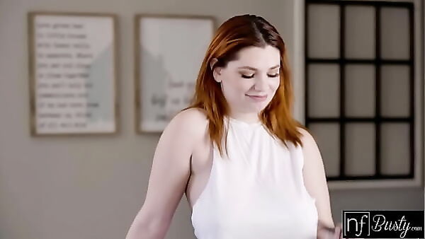 Busty Redhead Annabel Redd Rides Her Roommate